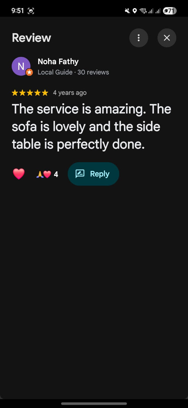 Customer review screenshot