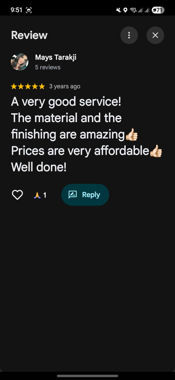Customer review screenshot