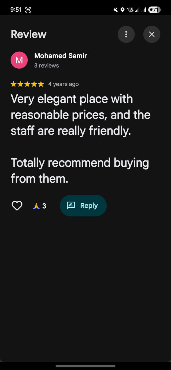 Customer review screenshot